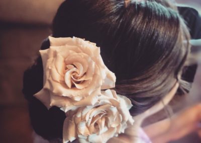 Las Vegas hair stylist - updo with roses